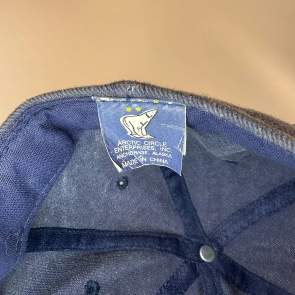 Alaska Arctic Circle Enterprises Blue Denim Tan Cotton Baseball‎ Cap OSFM Hat